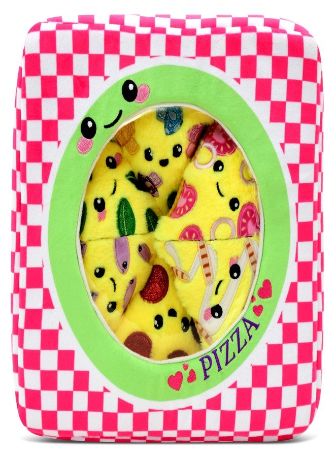 iscream Foodie Fun Plush Pizza Slices Play Set with Glitter and Embroidered Accents - Image 1
